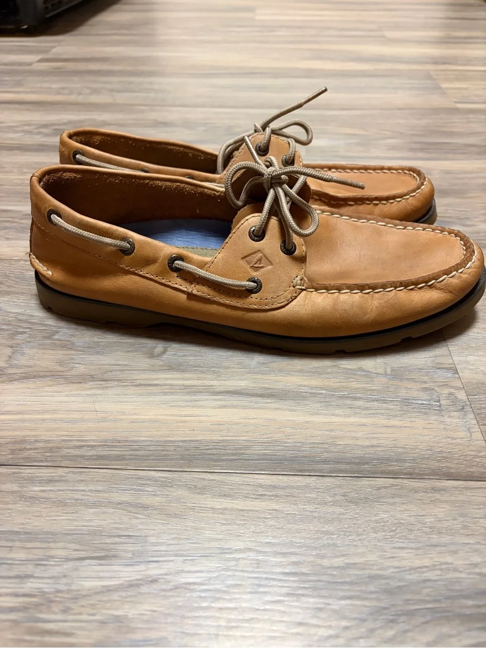 Sperry Top-Sider Leeward 2-Eye Boat Shoes Men’s 10.5 Sahara Leather